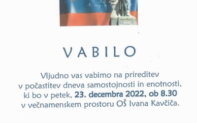 Prireditev ob dnevu samostojnosti in enotnosti