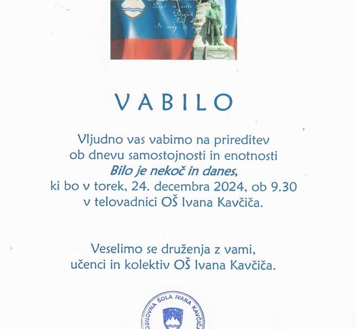 Prireditev ob dnevu samostojnosti in enotnosti